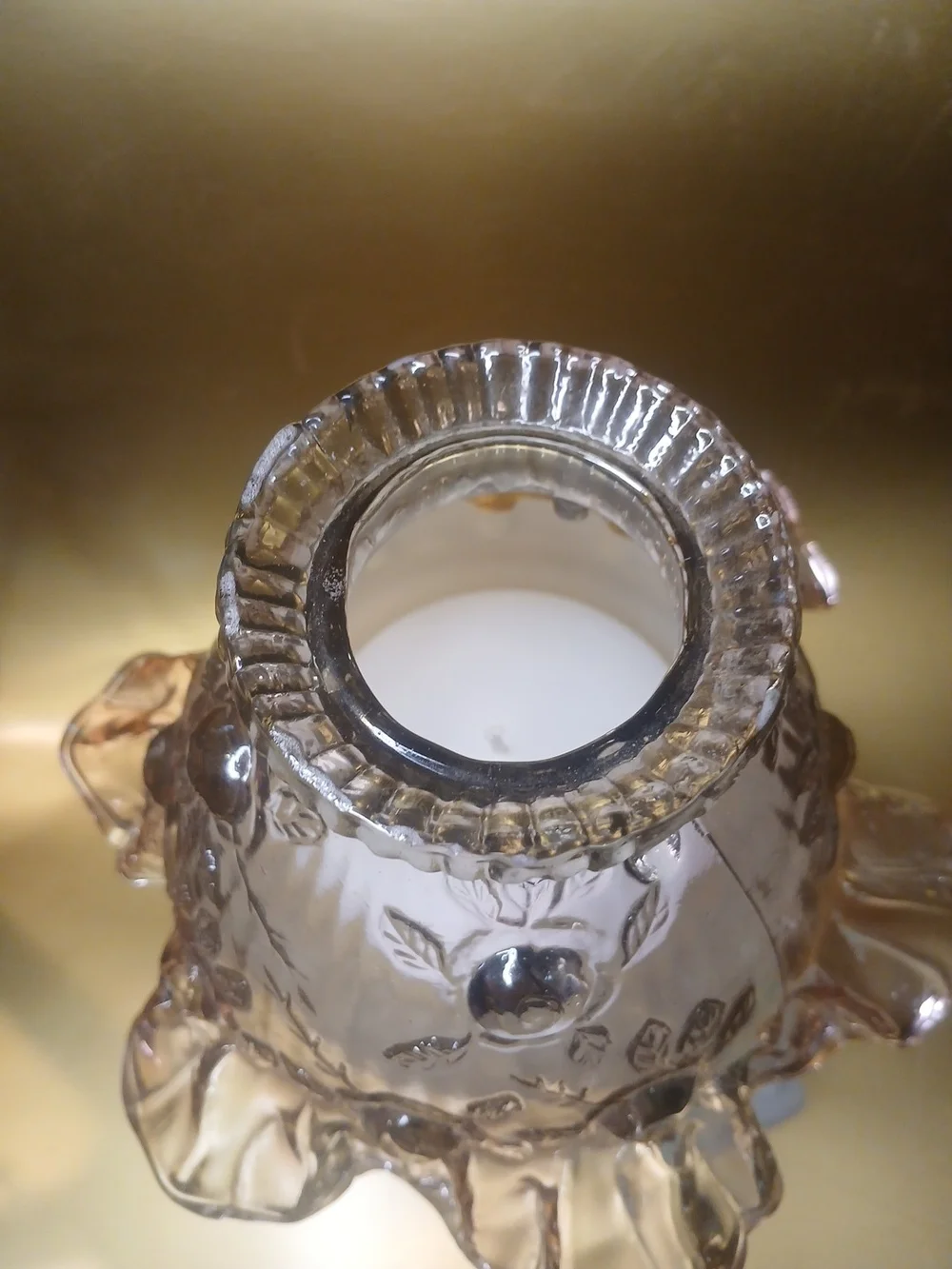 Vintage-Style Clear Glass Fairy  Lamp with Frosted Base